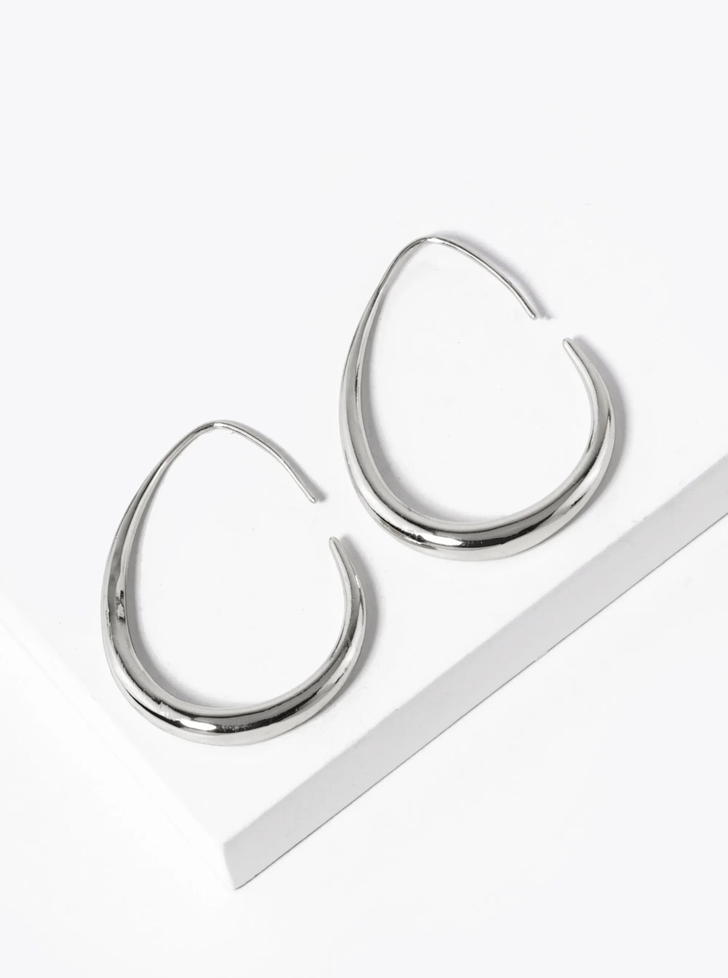 18K Gold Dipped 35mm Teardrop Hoop Earrings