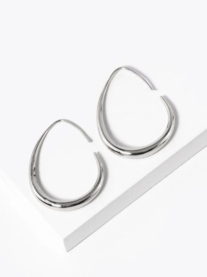 18K Gold Dipped 35mm Teardrop Hoop Earrings