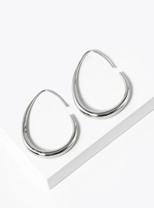 18K Gold Dipped 35mm Teardrop Hoop Earrings