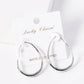 18K Gold Dipped 35mm Teardrop Hoop Earrings