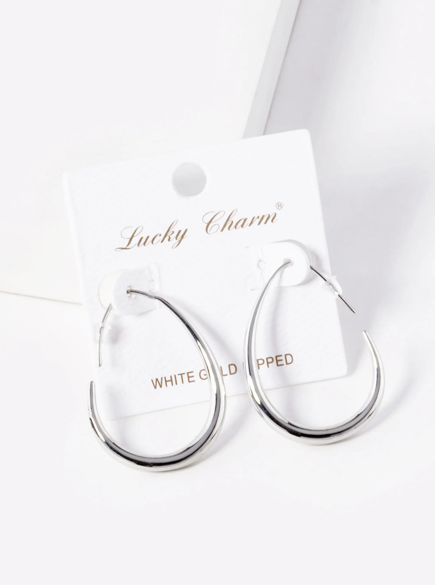 18K Gold Dipped 35mm Teardrop Hoop Earrings