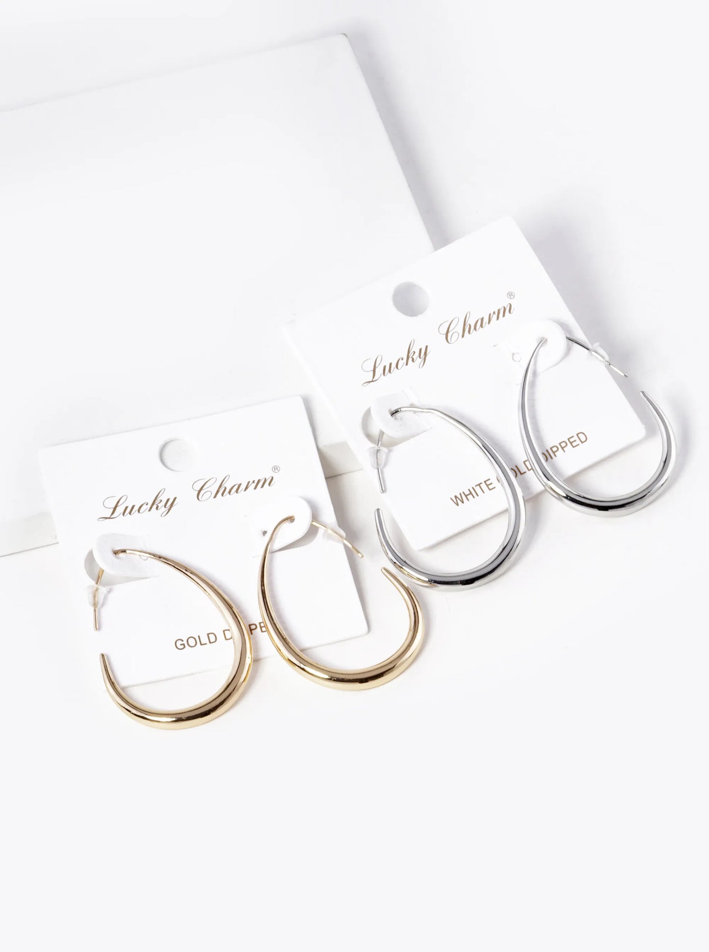 18K Gold Dipped 35mm Teardrop Hoop Earrings