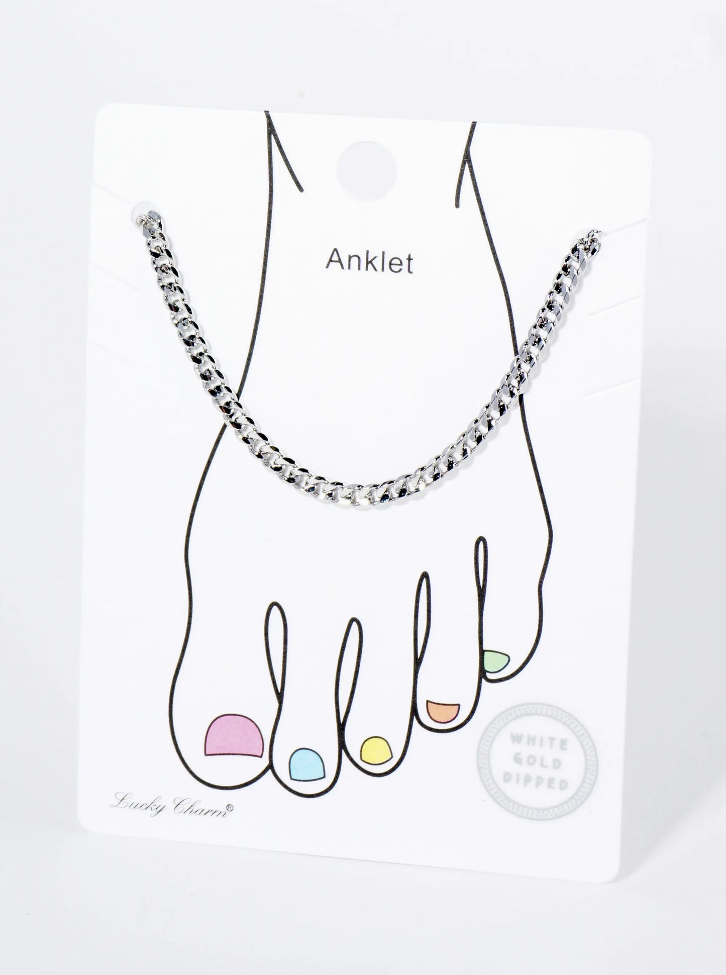 18K Gold Dipped 3mm Brass Cuban Chain Anklet