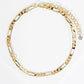 18K Gold Dipped 3mm Brass Figaro Link Chain Anklet
