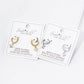 18K Gold Dipped 4-Prong Square Cubic Zirconia Drop 10mm Huggie Hoop Earrings