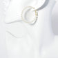 18K Gold Dipped 45mm Pearl Beaded Hoop Earrings With Latch Back Closure