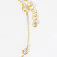 18K Gold Dipped 4mm Five Bezel Set Cubic Zirconia Stone Brass Chain Anklet