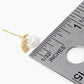 18K Gold Dipped 4mm Pearl Bead With CZ Post Stud Earrings