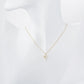 18K Gold Dipped 4mm Pearl Beaded Cross Pendant Necklace