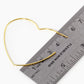 18K Gold Dipped 50mm Heart Shape Lightweight Open Hoop Earrings