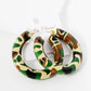 18K Gold Dipped 50mm Hollow Camouflage Hoop Earrings