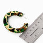 18K Gold Dipped 50mm Hollow Camouflage Hoop Earrings