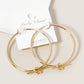 18K Gold Dipped 55mm Love Knot Hoop Earrings