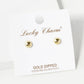18K Gold Dipped 5mm Brass Half Ball Sterling Silver Post Stud Earrings