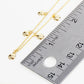 18K Gold Dipped 5mm Circle Charms Brass Chain Anklet
