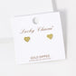 18K Gold Dipped 5mm Dainty Heart Stud Earrings