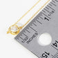 18K Gold Dipped 6mm Bezel Set Cubic Zirconia Stone Brass Chain Anklet