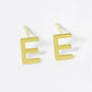 18K Gold Dipped 6mm Brass Initial Stud Earrings