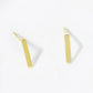 18K Gold Dipped 6mm Brass Initial Stud Earrings