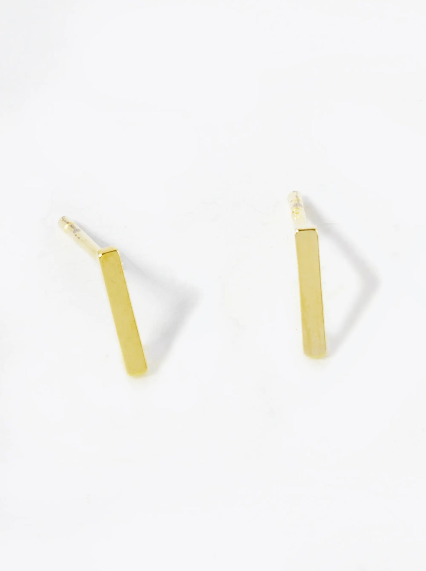 18K Gold Dipped 6mm Brass Initial Stud Earrings