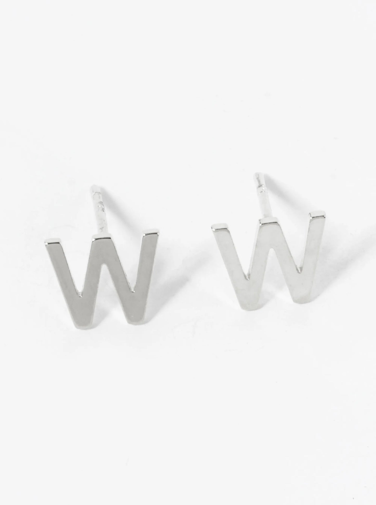 18K Gold Dipped 6mm Brass Initial Stud Earrings