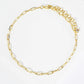 18K Gold Dipped 6mm Brass Paperclip Chain Anklet