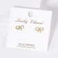 18K Gold Dipped 6mm Brass Wire Ribbon Bow Stud Earrings