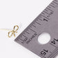 18K Gold Dipped 6mm Brass Wire Ribbon Bow Stud Earrings