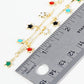 18K Gold Dipped 6mm Enamel Star Charms Brass Chain Anklet