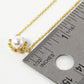 18K Gold Dipped 6mm Pearl Flower Pendant Necklace