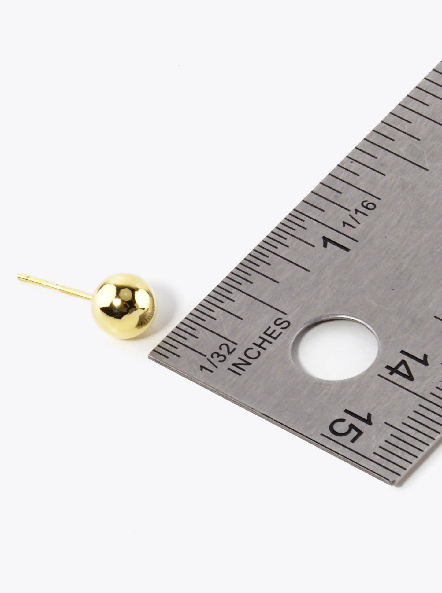 18K Gold Dipped 7mm Ball Stud Earrings