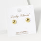 18K Gold Dipped 7mm Brass Half Ball Sterling Silver Post Stud Earrings