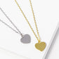 18K Gold Dipped 7mm Brass Heart Pendant Necklace
