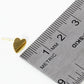 18K Gold Dipped 7mm Flat Heart Stud Earrings