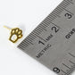 18K Gold Dipped 7mm Flat Paw Stud Earrings