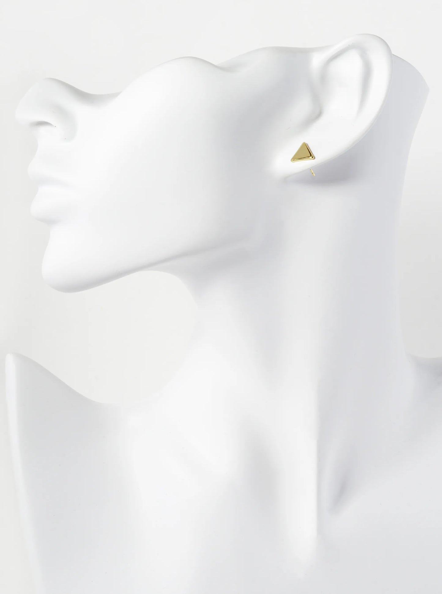 18K Gold Dipped 7mm Flat Triangle Stud Earrings
