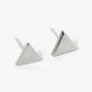 18K Gold Dipped 7mm Flat Triangle Stud Earrings