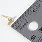 18K Gold Dipped 7mm Tiny Cubic Zirconia Cross Stud Earrings