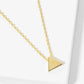 18K Gold Dipped 7mm Triangle Pendant Minimalist Necklace