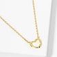 18K Gold Dipped 7mm Wire Heart Pendant Necklace