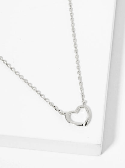 18K Gold Dipped 7mm Wire Heart Pendant Necklace