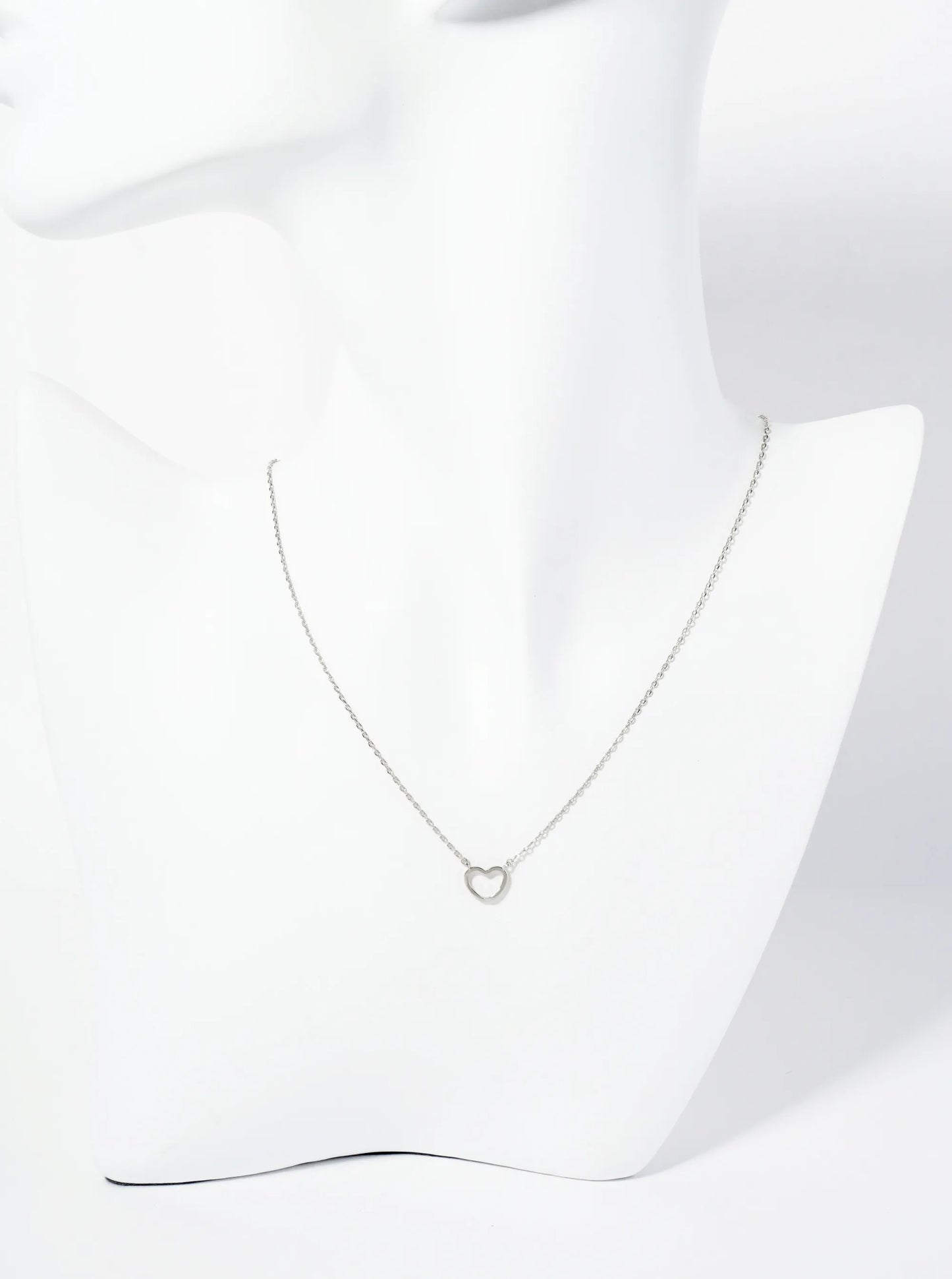 18K Gold Dipped 7mm Wire Heart Pendant Necklace