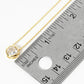 18K Gold Dipped 8mm Bezel Set Round CZ Stone Pendant Necklace