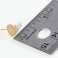 18K Gold Dipped 8mm Dainty Cubic Zirconia Heart Stud Earrings