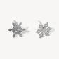 18K Gold Dipped 8mm Flat Brass Snowflake Stud Earrings