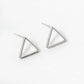 18K Gold Dipped 8mm Geometric Brass Triangle Sterling Silver Post Stud Earrings