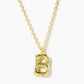 18K Gold Dipped 9mm Bamboo Initial Pendant Necklace