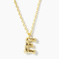 18K Gold Dipped 9mm Bamboo Initial Pendant Necklace