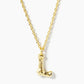 18K Gold Dipped 9mm Bamboo Initial Pendant Necklace