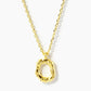 18K Gold Dipped 9mm Bamboo Initial Pendant Necklace